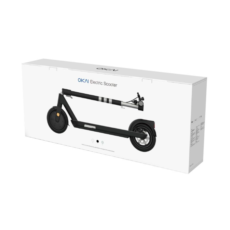 Електросамокат OKAI ES10-NEON Lite White 9", 300(600)W, 7.8Ah, 30km, 25km\h, 20%, NFC, App, 15kg