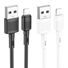 Кабель HOCO X83 USB to iP 2.4A, 1m, PVC, PVC connectors, Black