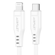 Кабель ACEFAST C3-01 Type-C to iP 3A, 30W, TPE, TPE connectors, White