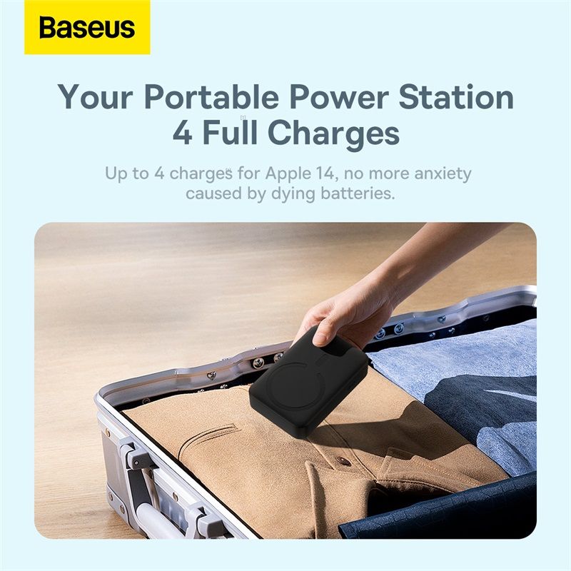 Зовнішній акумулятор Baseus Magnetic Mini Wireless Fast Charge Power Bank 20000mAh 20W Black