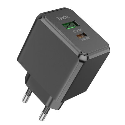 Мережевий зарядний пристрій HOCO CS14A Ocean PD20W+QC3.0 charger Black