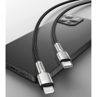 Кабель Baseus Cafule Series Metal Data Cable Type-C to iP PD 20W 1m Black