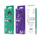 Кабель BOROFONE BX32 USB to Micro 2.4A, 1m, nylon, aluminum+TPE connectors, Black