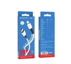 Кабель BOROFONE BX79 Type-C to iP 3A, 20W, 1m,,  silicone, silicone connectors, White
