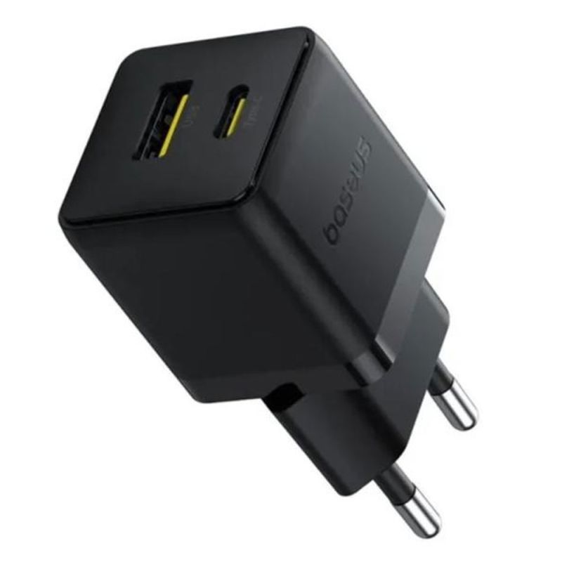 Мережевий зарядний пристрій Baseus Palm Fast Charger C+U 20W EU Cluster Black