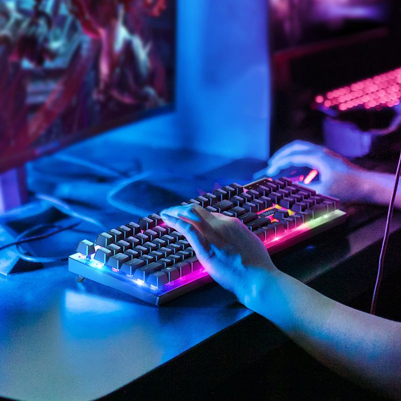 Миша + клавіатура HOCO GM18 Luminous gaming keyboard and mouse set Black