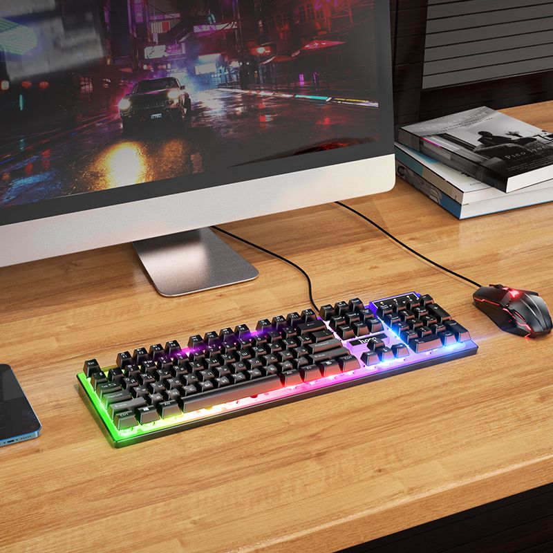 Миша + клавіатура HOCO GM18 Luminous gaming keyboard and mouse set Black