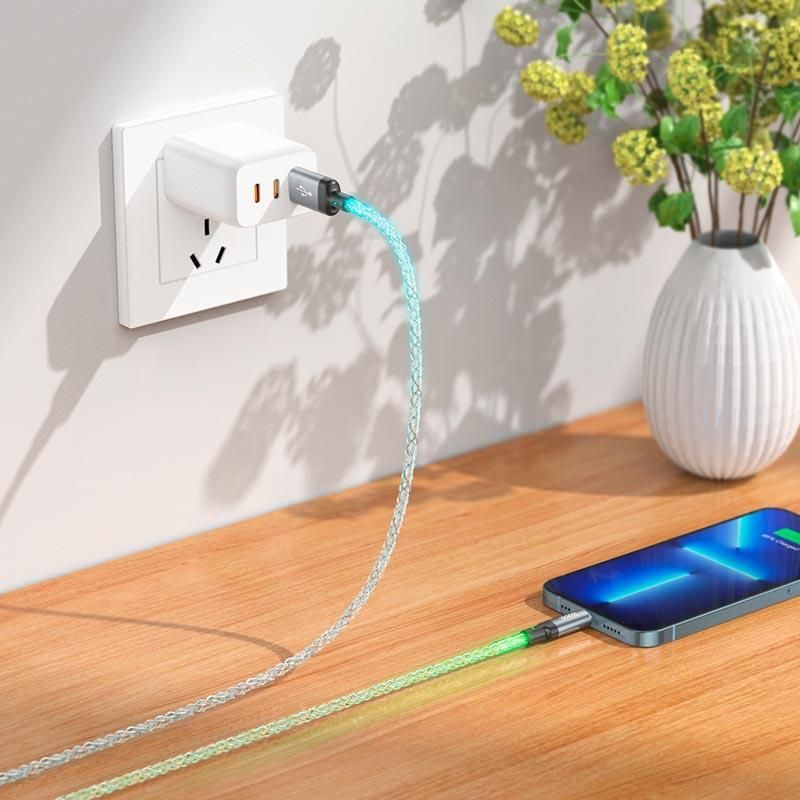 Кабель HOCO U112 Shine charging data cable for iP Gray