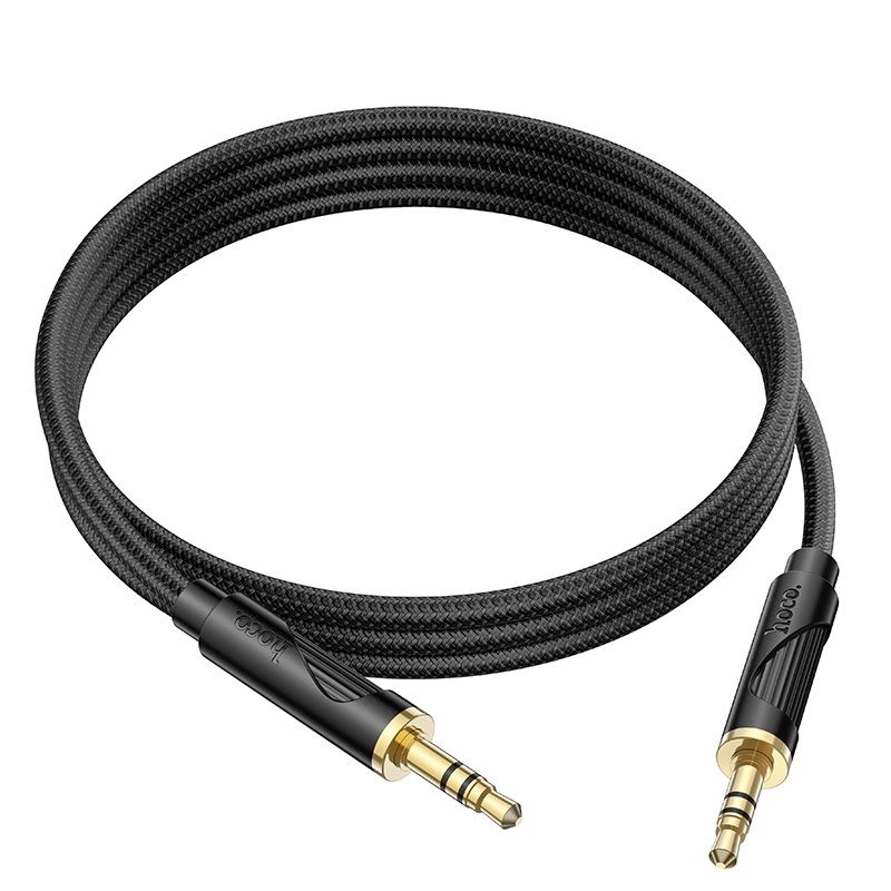 Аудiокабель HOCO UPA30 3.5mm male to 3.5mm male, nylon braid, 1m, Black