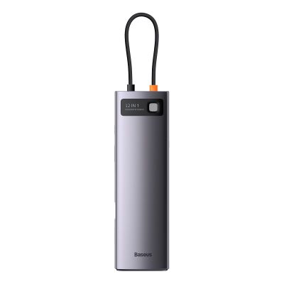 USB-хаб Baseus Metal Gleam Series 12-in-1 Multifunctional Type-C HUB Docking Station Gray