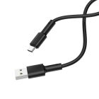 Кабель BOROFONE BX31 USB to Type-C 3A, 1m, silicone, TPE connectors, Black