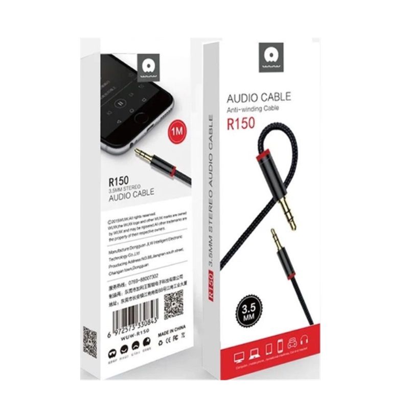 Аудіокабель WUW-R150 Black