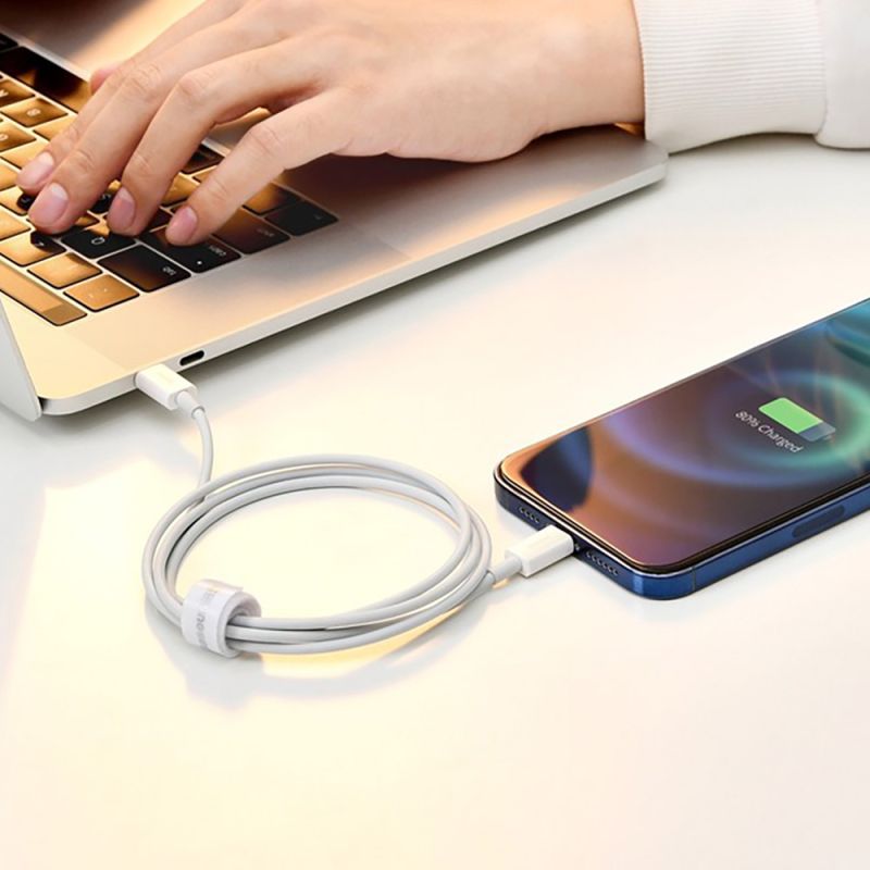 Кабель Baseus Superior Series Fast Charging Data Cable USB to iP 2.4A 2m White