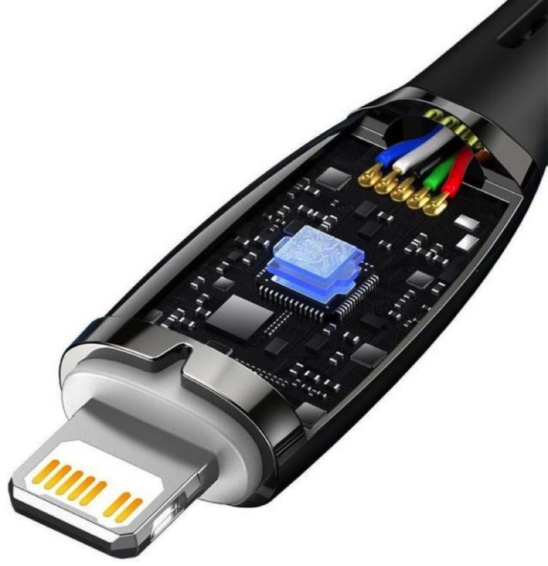 Кабель Baseus Glimmer Series Fast Charging Data Cable Type-C to iP 20W 1m Black