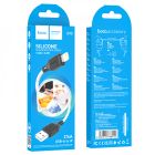 Кабель HOCO X90 Cool silicone charging data cable for iP White