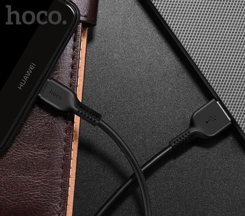 Кабель HOCO X20 USB to Type-C 3A, 2m, PVC, TPE connectors, Black