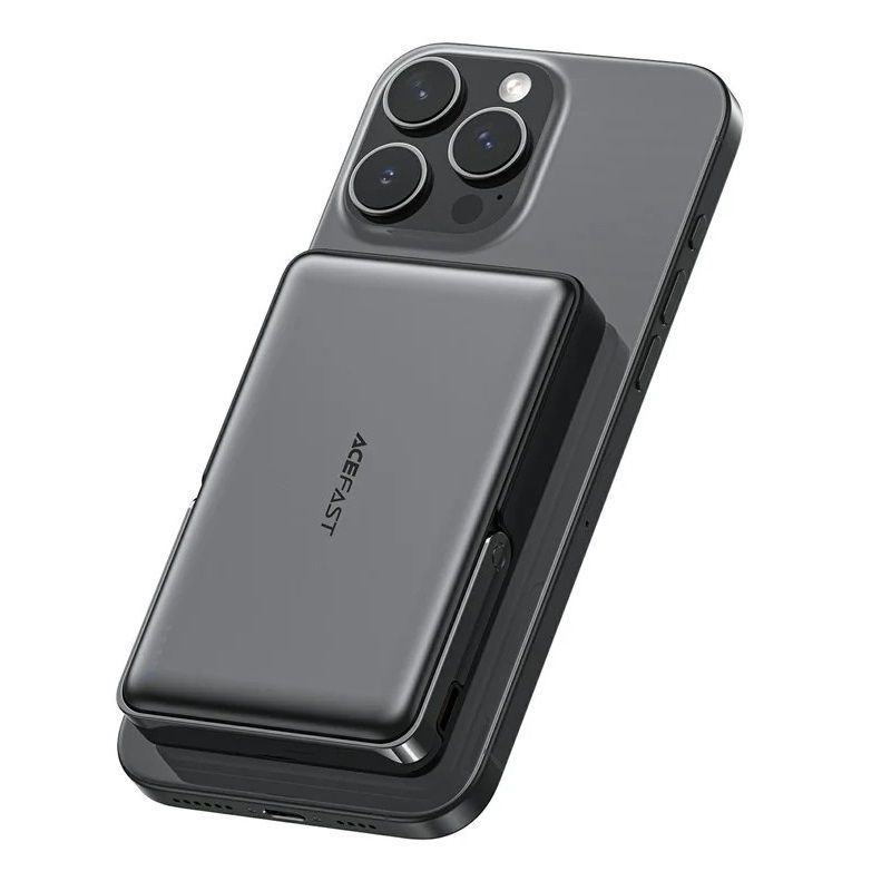 Зовнішній акумулятор ACEFAST M17 PD20W/22.5W magnetic fast charging power bank with built-in stand 10000mAh Black