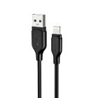 Кабель BOROFONE BX42 USB to iP 2.4A, 1m, silicone, TPE connectors, Black