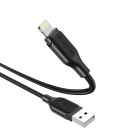 Кабель BOROFONE BX42 USB to iP 2.4A, 1m, silicone, TPE connectors, Black