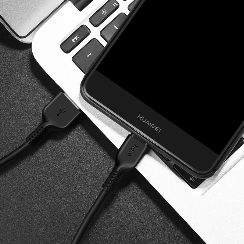 Кабель HOCO X13 USB to Type-C 3A, 1m, PVC, PVC connectors, Black