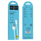 Кабель HOCO X1 USB to Type-C 3A, 1m, PVC, PVC connectors, White