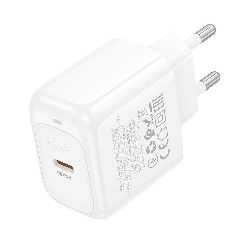 Мережевий зарядний пристрій HOCO CS53A Surplus single port PD25W charger White