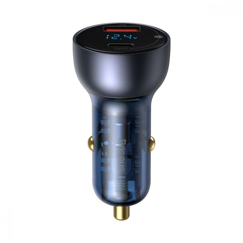 Автомобільний зарядний пристрій Baseus Particular Digital Display QC+PPS Dual Quick Charger Car Charger 65W Dark Gray