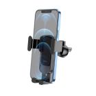 Автотримач для телефона HOCO CA103 vertical and horizontal air outlet gravity car holder Black Metal Gray