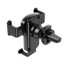 Автотримач для телефона HOCO CA103 vertical and horizontal air outlet gravity car holder Black Metal Gray