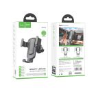 Автотримач для телефона HOCO CA103 vertical and horizontal air outlet gravity car holder Black Metal Gray