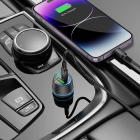 Автомобільний зарядний пристрій BOROFONE BZ21 Brilliant 48W dual port  PD30W+QC3.0 car charger Black
