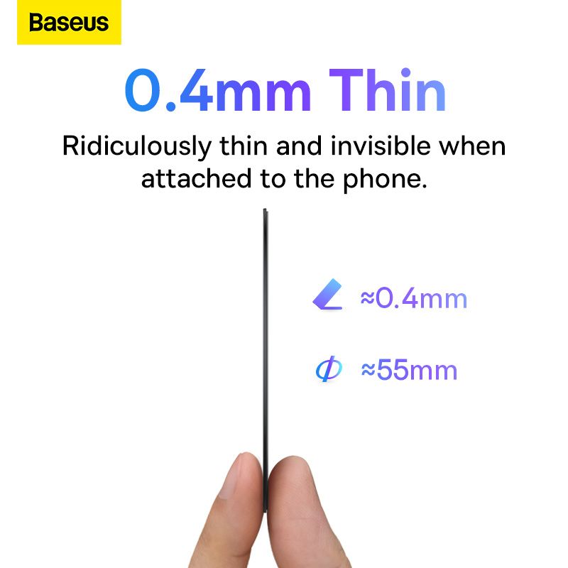 Пластина для магнітного тримача Baseus Halo Series Magnetic Metal Ring（2pcs/pack）Black