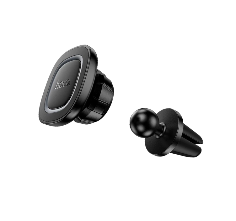 Автотримач для телефона HOCO H72 Crown magnetic car holder (air outlet) Black Metal Gray