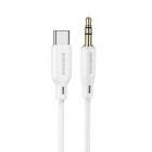 Аудіокабель BOROFONE BL18 Type-C to 3.5mm male, silicone, 1m, White