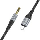 Аудiокабель HOCO UPA26 iP to 3.5mm male, nylon braid, 1m, Black