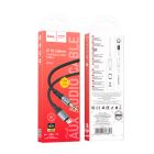 Аудiокабель HOCO UPA26 iP to 3.5mm male, nylon braid, 1m, Black