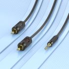 Аудiокабель HOCO UPA28 3.5mm male to double lotus RCA, 1,5m, Black