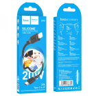 Кабель HOCO X90 Cool silicone PD charging data cable for iP Black