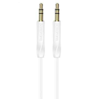 Аудіокабель BOROFONE BL16 3.5mm male to 3.5mm male, PVC, 1m, White
