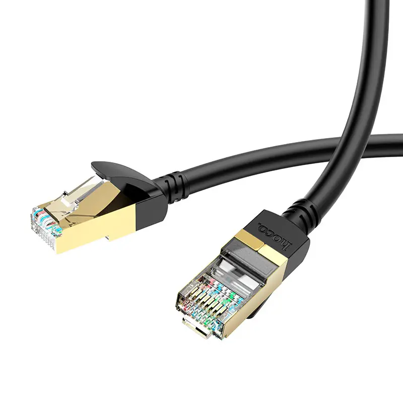 Мережевий кабель HOCO US02 Level pure copper gigabit ethernet cable(L=3M) Black