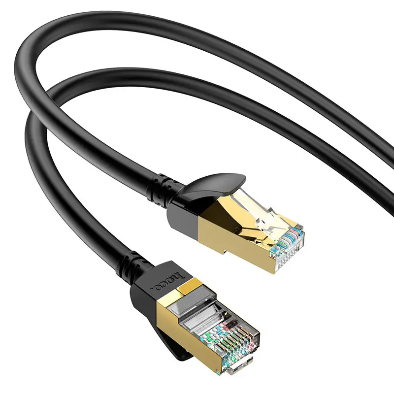 Мережевий кабель HOCO US02 Level pure copper gigabit ethernet cable(L=3M) Black