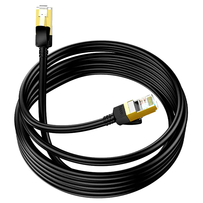 Мережевий кабель HOCO US02 Level pure copper gigabit ethernet cable(L=3M) Black