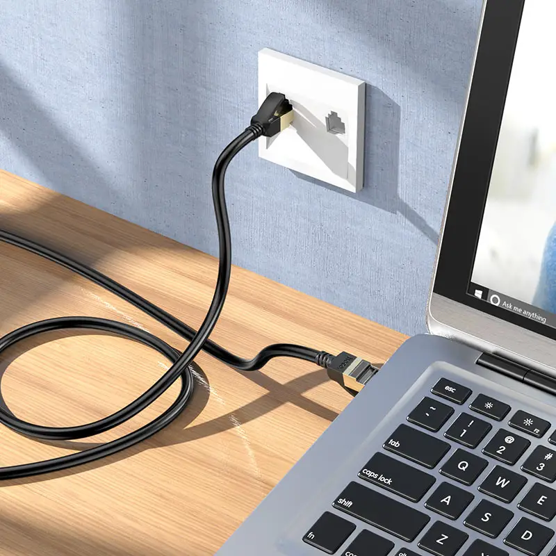 Мережевий кабель HOCO US02 Level pure copper gigabit ethernet cable(L=3M) Black