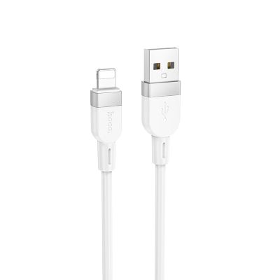 Кабель HOCO X109 Energy silicone charging data cable iP (L=1M) White