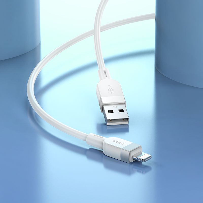 Кабель HOCO X109 Energy silicone charging data cable iP (L=1M) White