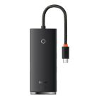 USB-хаб Baseus Lite Series 4-Port Type-C HUB Adapter (Type-C to USB 3.0*4) 25cm Black