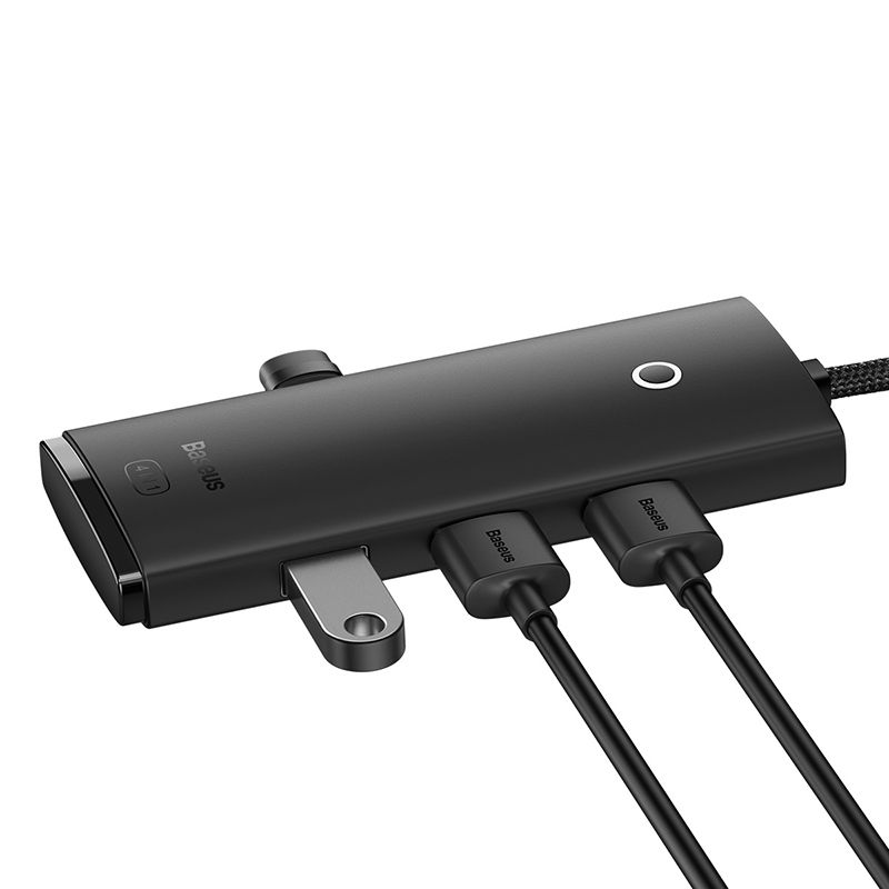 USB-хаб Baseus Lite Series 4-Port Type-C HUB Adapter (Type-C to USB 3.0*4) 25cm Black