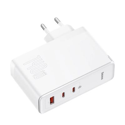 Мережевий зарядний пристрій з кабелем Baseus GaN5 Pro Fast Charger 2C+U 140W EU White (Superior Series Charging Data Cable Type-C 240W