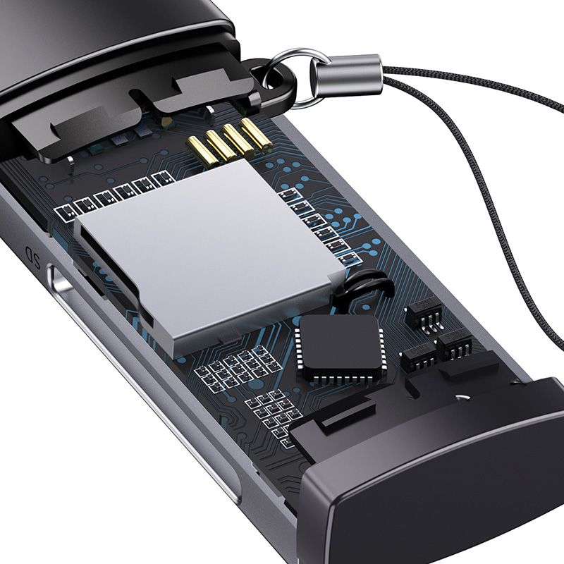 Кардридер Baseus Lite Series USB-A  to SD/TF Card Reader  Grey