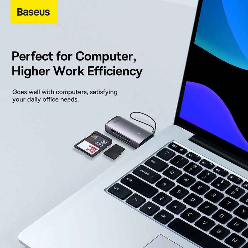 Кардридер Baseus Lite Series USB-A  to SD/TF Card Reader  Grey